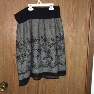 Black and Grey Skirt